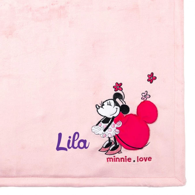Couverture Bébé Bi-matière Disney Personnalisée - Minnie Confettis 5 Couverture Bébé Bi-matière Disney Personnalisée - Minnie Confettis – Image 3