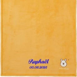 Couverture Bébé Bi-matière Disney Personnalisée - Winnie Rétro -Disney couverture bebe bi matiere disney personnalisee winnie retro 2