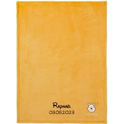 Couverture Bébé Bi-matière Disney Personnalisée - Winnie Rétro -Disney couverture bebe bi matiere disney personnalisee winnie retro 3