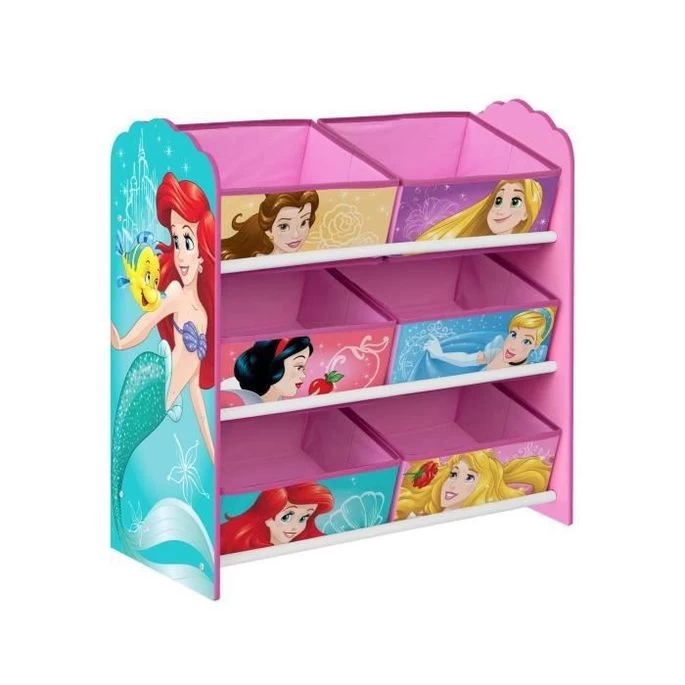 DISNEY PRINCESSES - Meuble De Rangement Pour Chambre D'enfant Avec 6 Bacs 3 DISNEY PRINCESSES - Meuble De Rangement Pour Chambre D'enfant Avec 6 Bacs