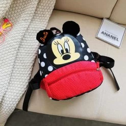 Sac à Dos Maternelle Disney Personnalisé - Minnie Noir Et Rouge -Disney sac a dos maternelle disney personnalise minnie noir et rouge 3