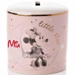 Tirelire En Céramique Disney Personnalisée - Minnie Rose -Disney tirelire en ceramique disney personnalisee minnie rose 4